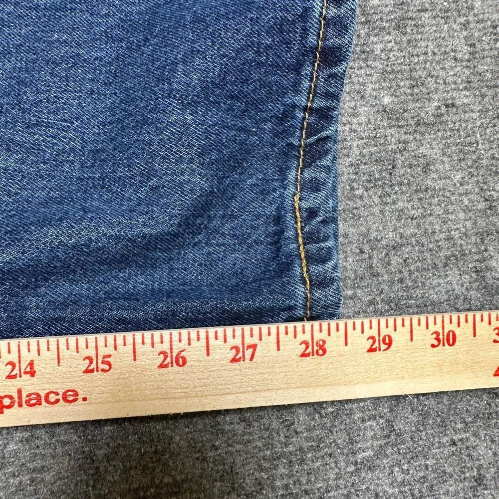 Levis 550 Relaxed Fit Tapered Leg Jeans Dark Wash Blue Denim Mens 46x29